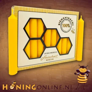 Boomkaarsen kopen van echte bijenwas van de imker. Beewax candle chrismas three buy online