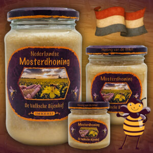 Groningse mosterdhoning uit Nederland kopen. Echte Groningse honing geoogst van mosterdbloemen. Deze honing is een heerlijke zachte cremehoning.