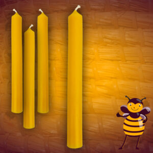 Tafelkaars van echte bijenwas kopen. Deze waskaars is ambachtelijk gemaakt van echte bijenwas en heeft een elegante rechte vorm.