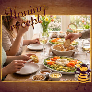 Paasgerecht met honing en verse asperges. Dit unieke voorjaarsgerecht dat hartige gerookte zalm met zoete honing combineert ie echt heerlijk als brunch met d Paasdagen.