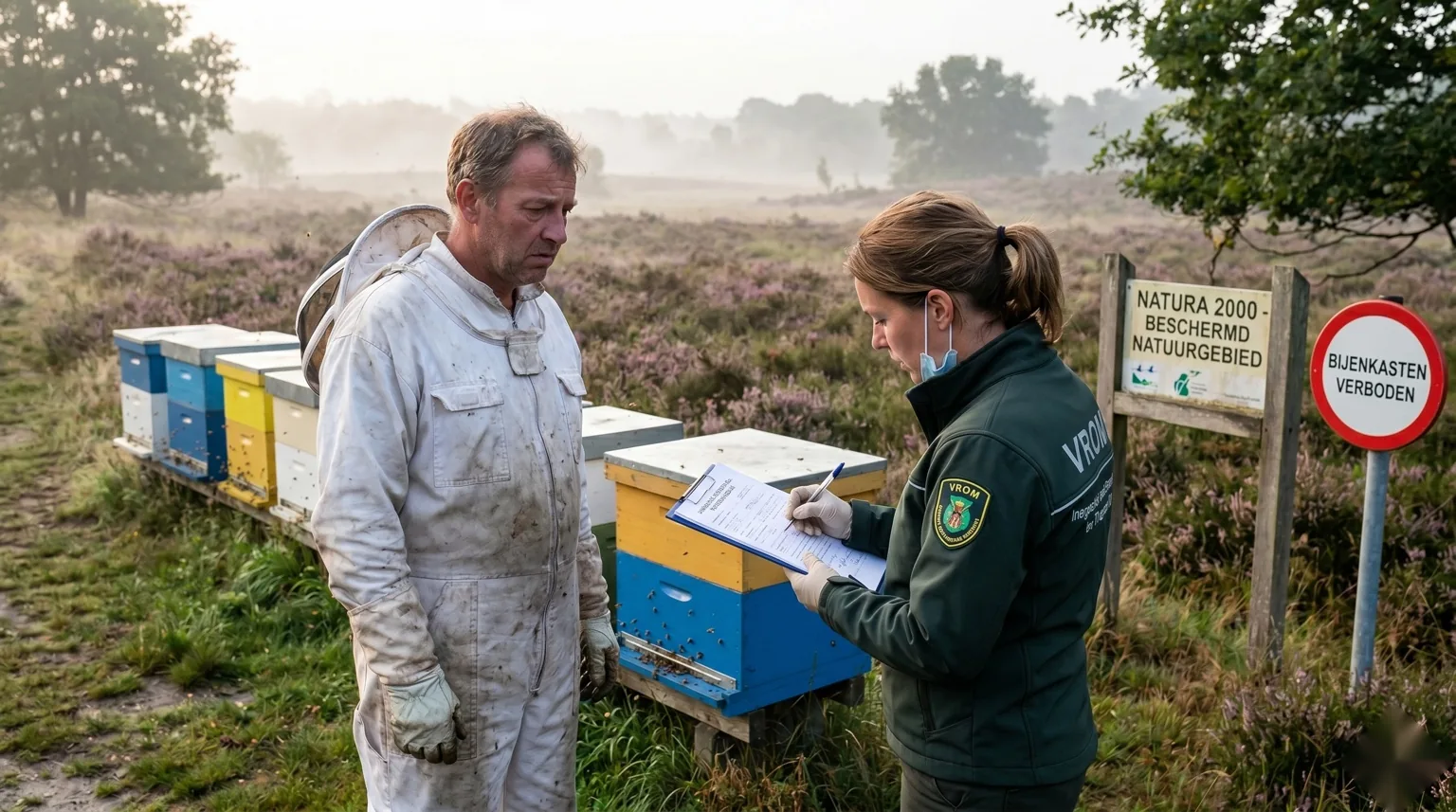 Imker Krijgt Een Boete Van Verbalisant Voor Het Plaatsen Van Bijen Op De Veluwse Heide